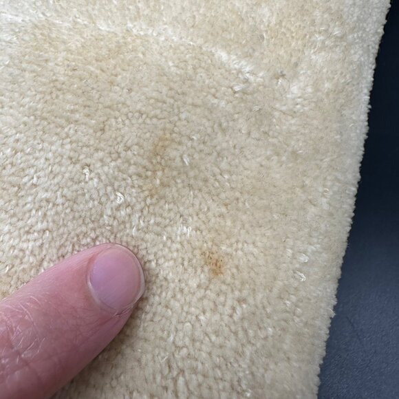 Vintage Throw Pillow Handmade Needlepoint Brown Beige Floral Boho Retro Decorati - Picture 7 of 10